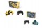 2.4G 6 channels RC stunt car (in situ rotation, Boost Chopper, light, flipping, two sides(font and back), wheel (interreplaceable(2 sets)), 2 in 1, battery included (3.7V500 mAh lithium battery, USB PROTECTIVE CABLE), yellow/blue)