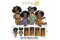 empty-body doll(12 inch,rotomolded PVC(whole body),standing posture,hair(afro-hair),black person,fat kid,baby doll,dark black,4 styles mixed)