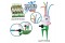 tool set(garden)(12 Pcs,water spray,water outlet pipe(4 Pcs),unicorn,sprinkler,outdoor series)