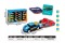 ejection car(pull back car(15 Pcs,metal),bullet shooting device,card,random car model,random color)