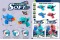EVA GUN(manual,three holes,dinosaur,shark,soft bullet/air-soft(6 Pcs),2 styles and 2 colors mixed)