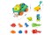 beach car(11 Pcs,hand pull cart,shower head,hourglass,beach shovel,beach rake,beach sand mold(dinosaur),2 colors mixed)
