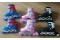 light(full flash),skates,full foot wrap,inner liner(disassemble),bracket(aluminum alloy),wheel(PU MATERIAL),pink,blue,black